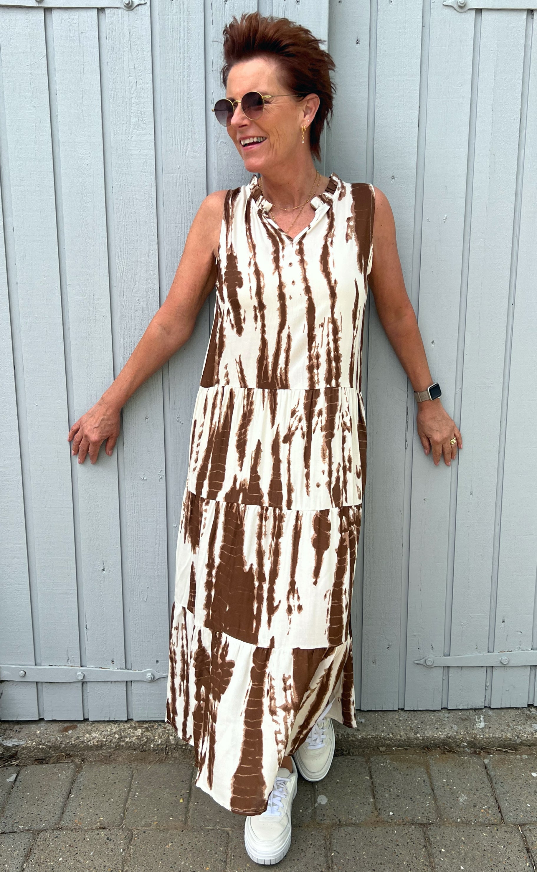 Say INA Copenhagen Kjole - Ella SL - Chocolate Tie Dye
