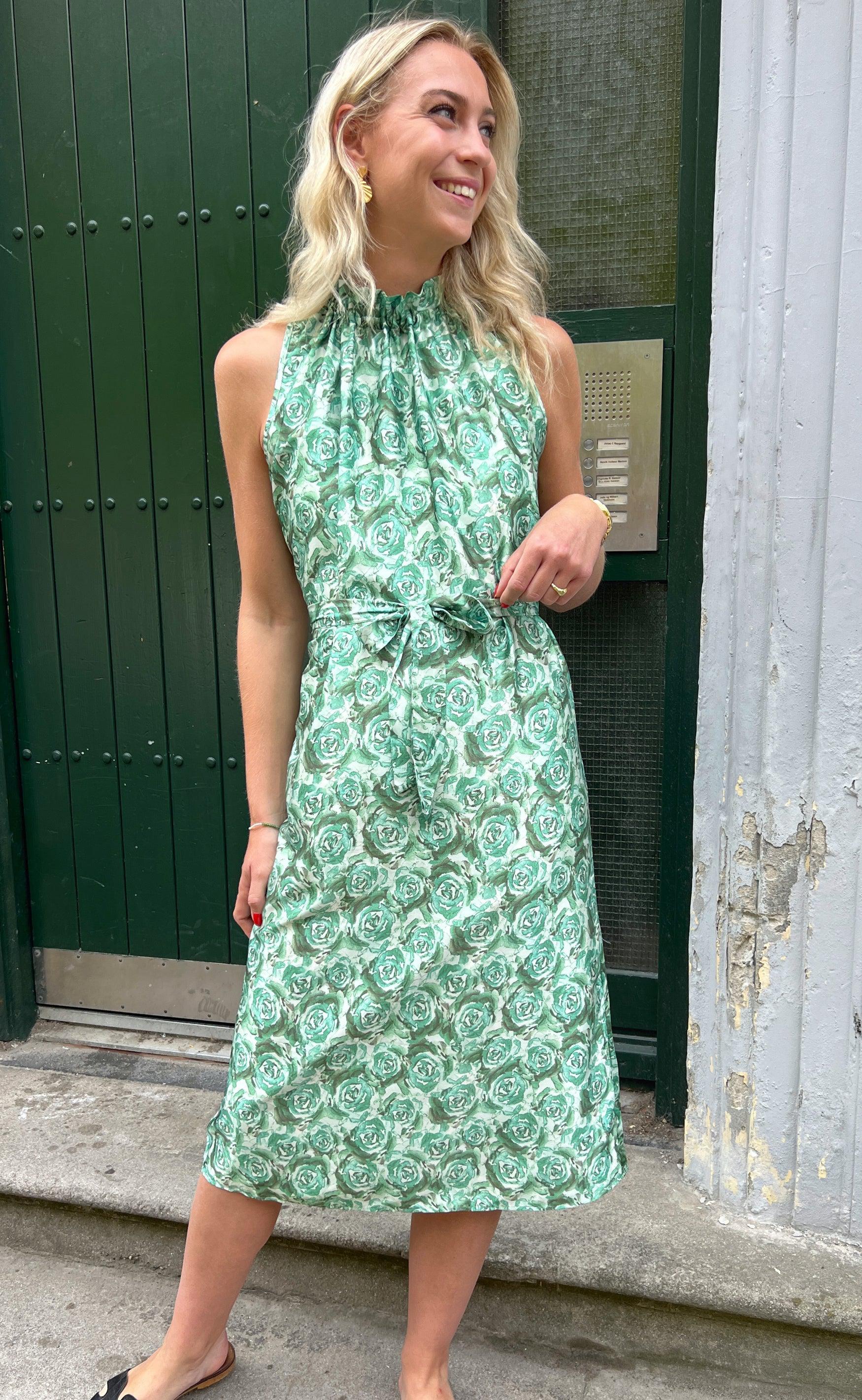 Say INA Copenhagen Kjole - Ellen - Green Roses