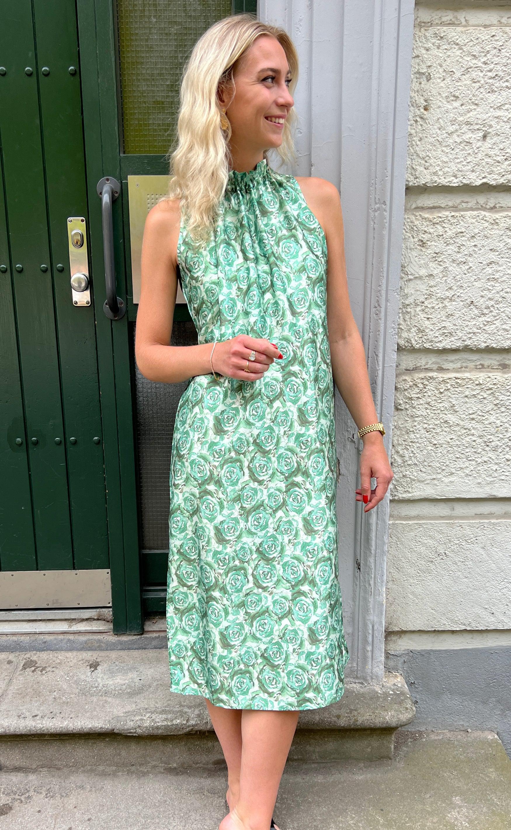 Say INA Copenhagen Kjole - Ellen - Green Roses