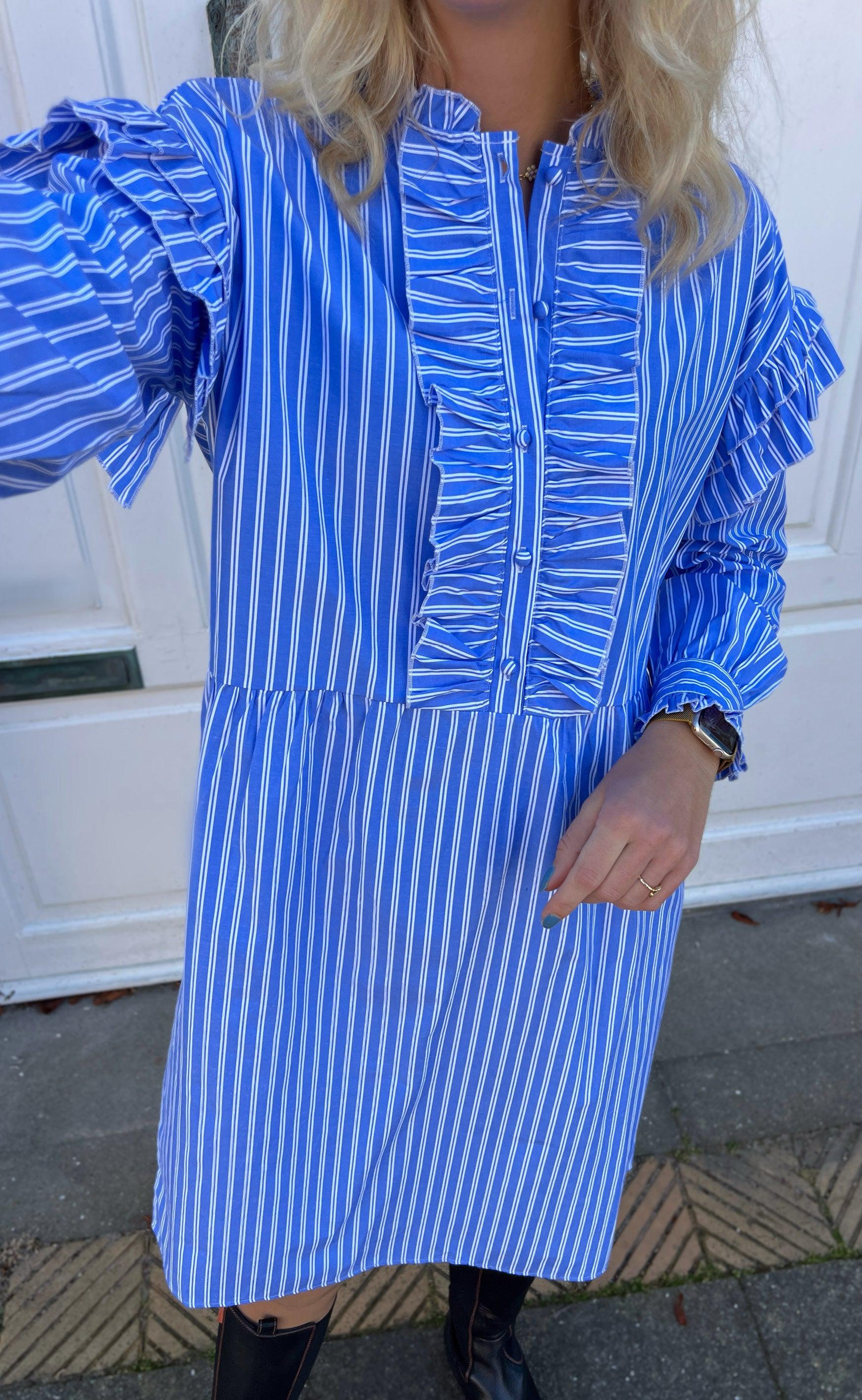 Say INA Copenhagen Kjole - Emilie - Dark Blue Striped