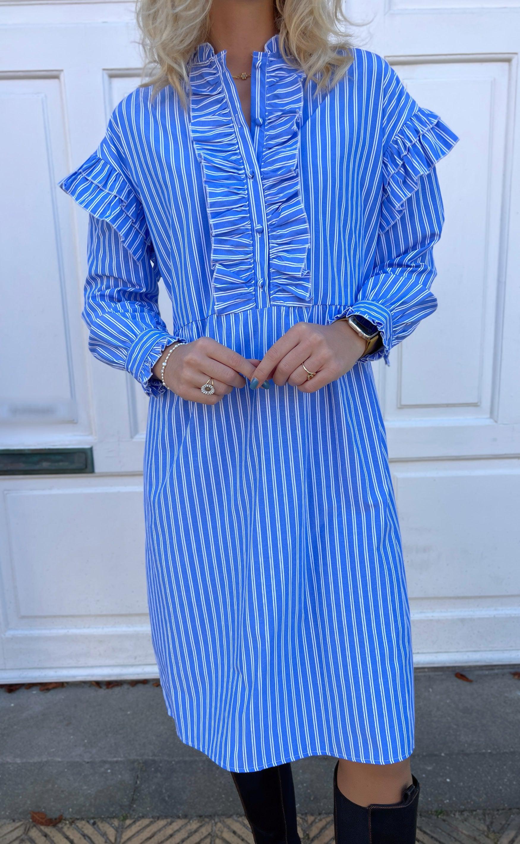 Say INA Copenhagen Kjole - Emilie - Dark Blue Striped