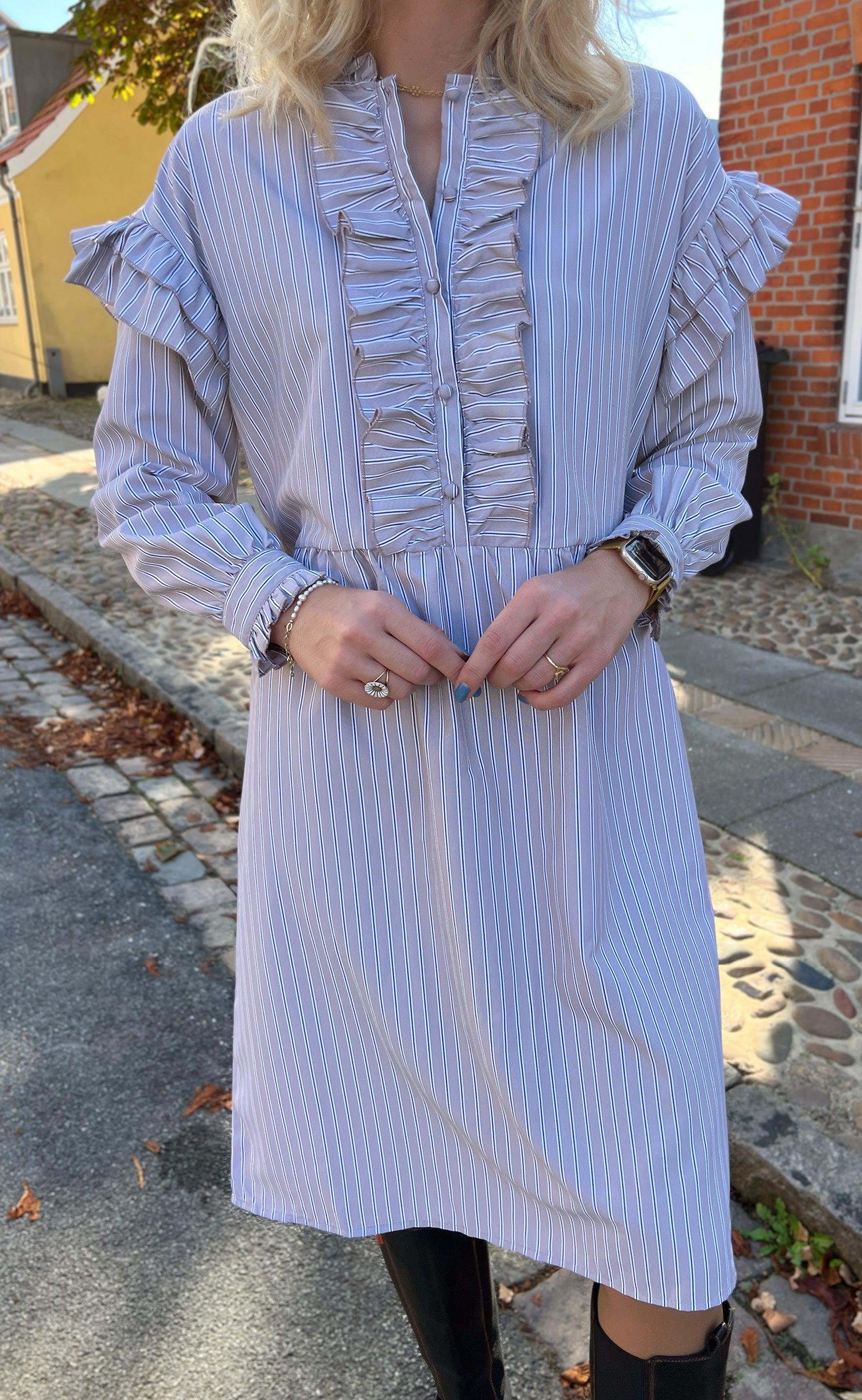 Say INA Copenhagen Kjole - Emilie - Grey Striped