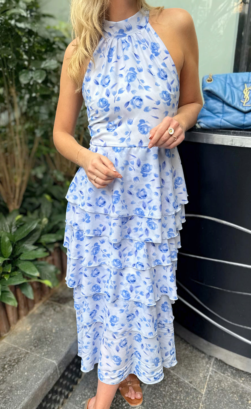 Say INA Copenhagen Kjole - Feline Frill - Blue Flower