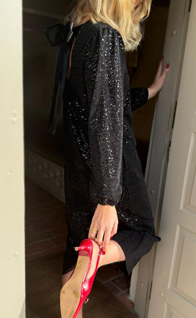 Say INA Copenhagen Kjole - Fia Long - Black Sequin