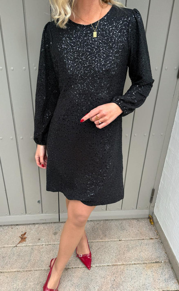 Say INA Copenhagen Kjole - Fia Short - Black Sequin