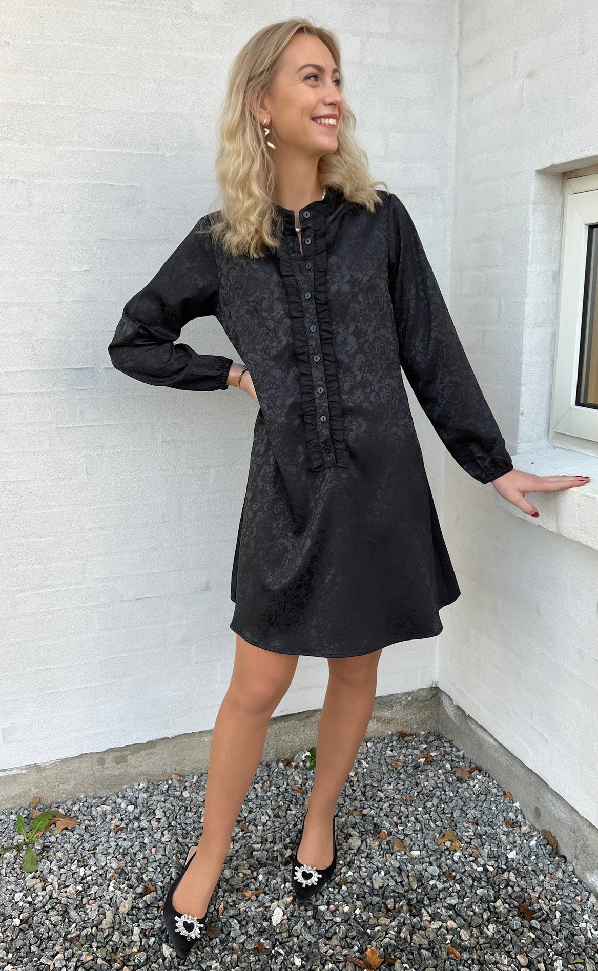 Say INA Copenhagen Kjole - Florina - Black Flower