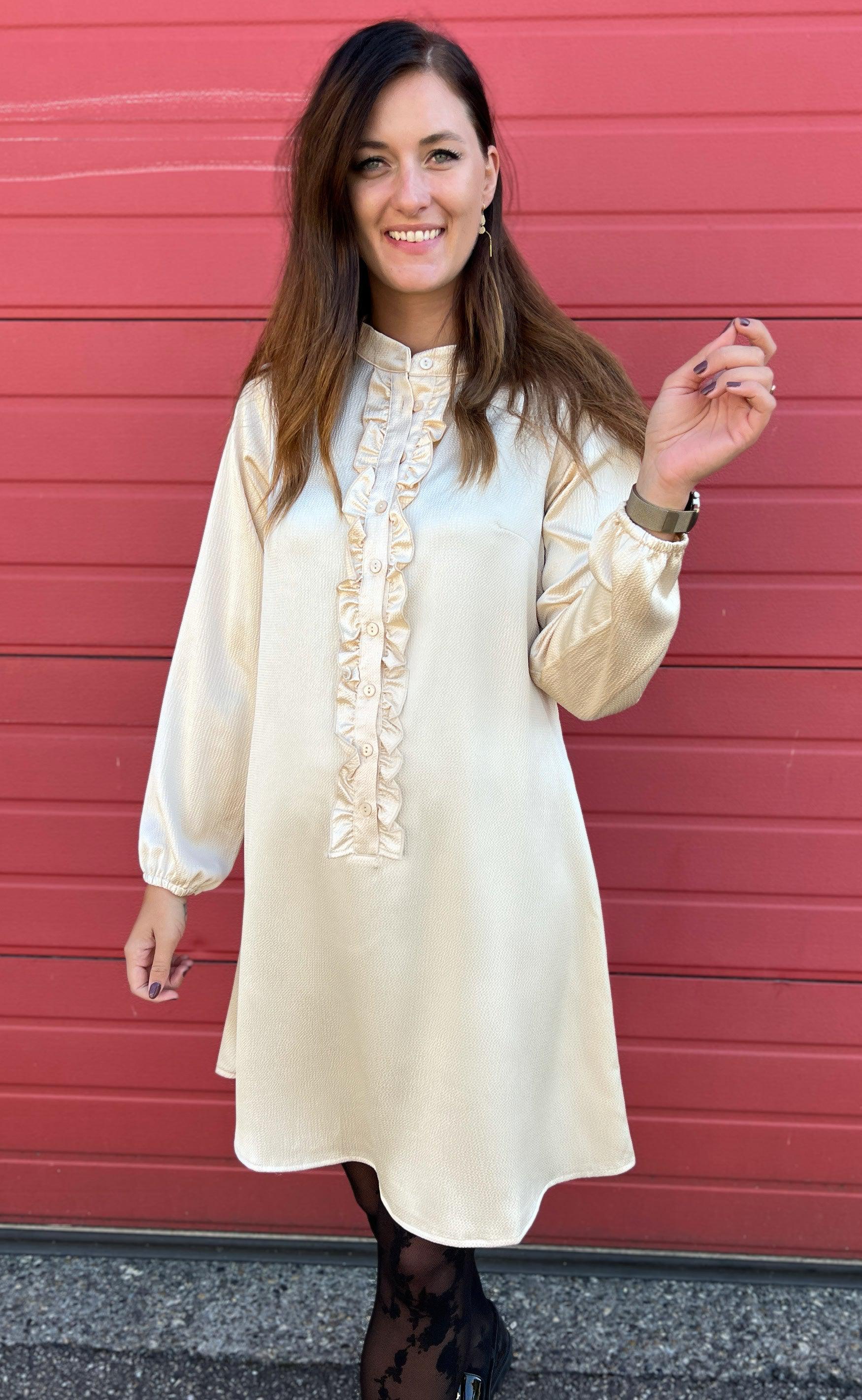Say INA Copenhagen Kjole - Florina - Shiny Beige