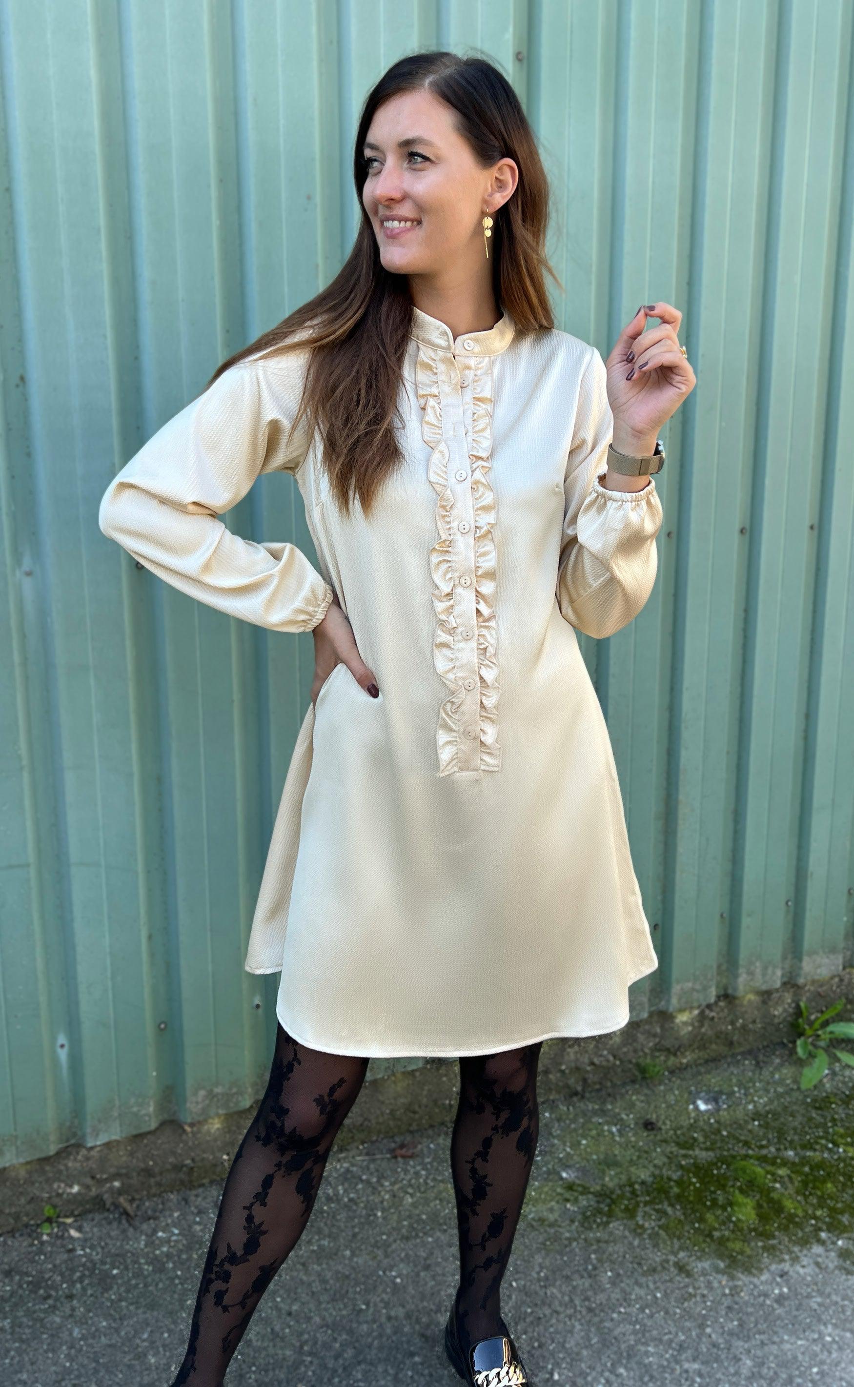 Say INA Copenhagen Kjole - Florina - Shiny Beige