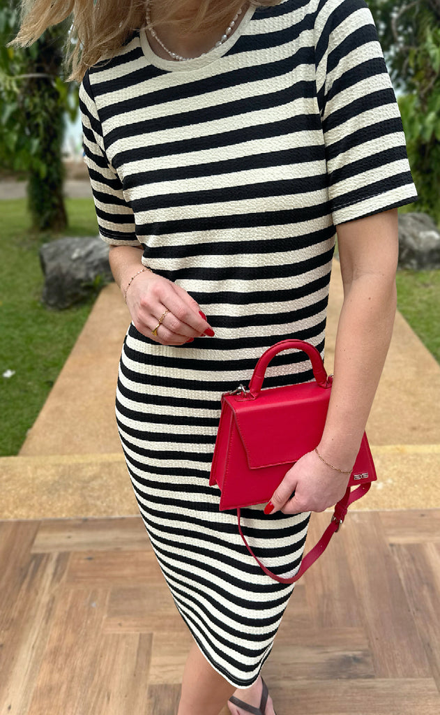 Say INA Copenhagen Kjole - Gina - Black Striped