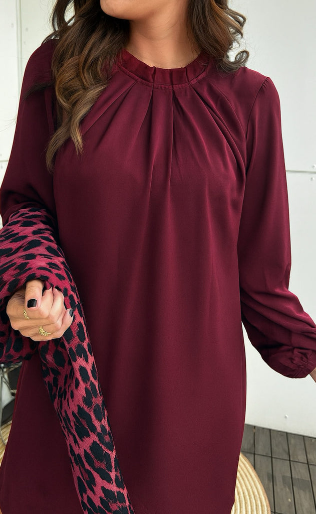 Say INA Copenhagen Kjole - Hazel - Burgundy