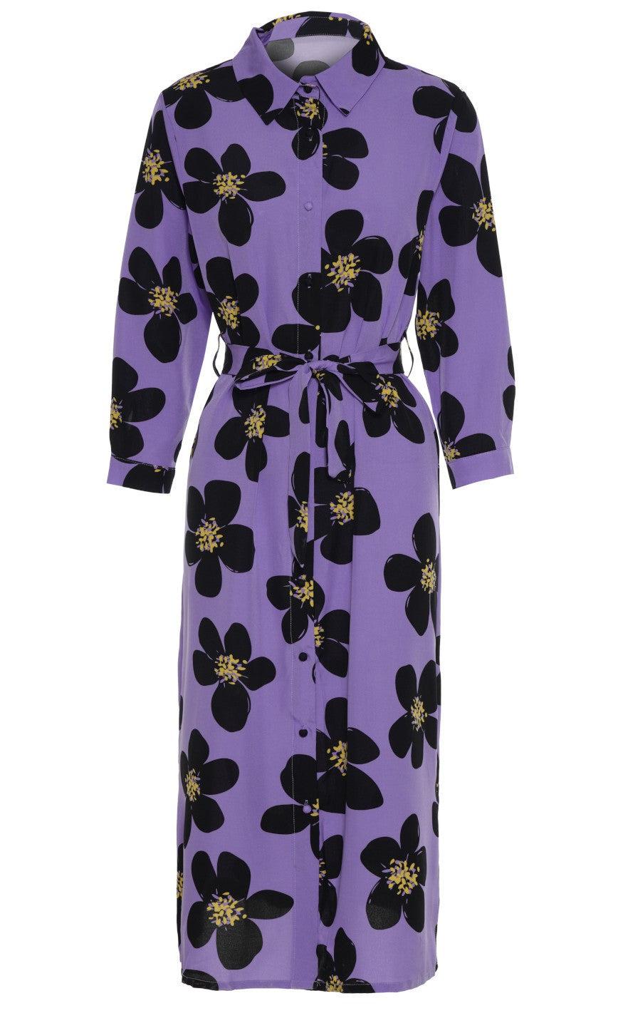 Say INA Copenhagen Kjole - Isabella - Purple/Black Flower