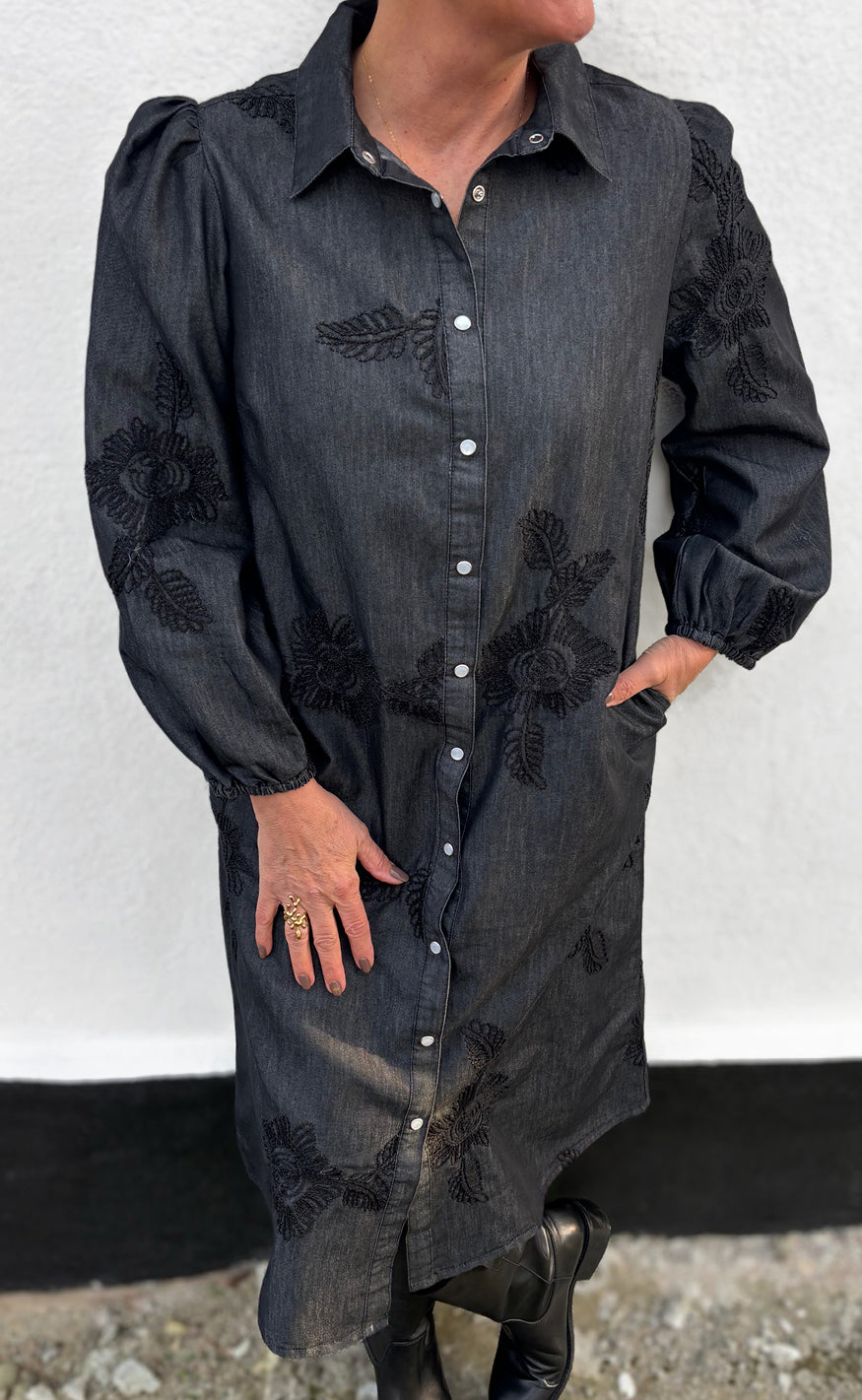 Say INA Copenhagen Kjole - Jessi - Black Denim