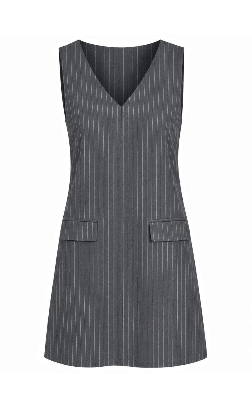 Say INA Copenhagen Kjole - Jessi Spencer - Grey Pinstripe