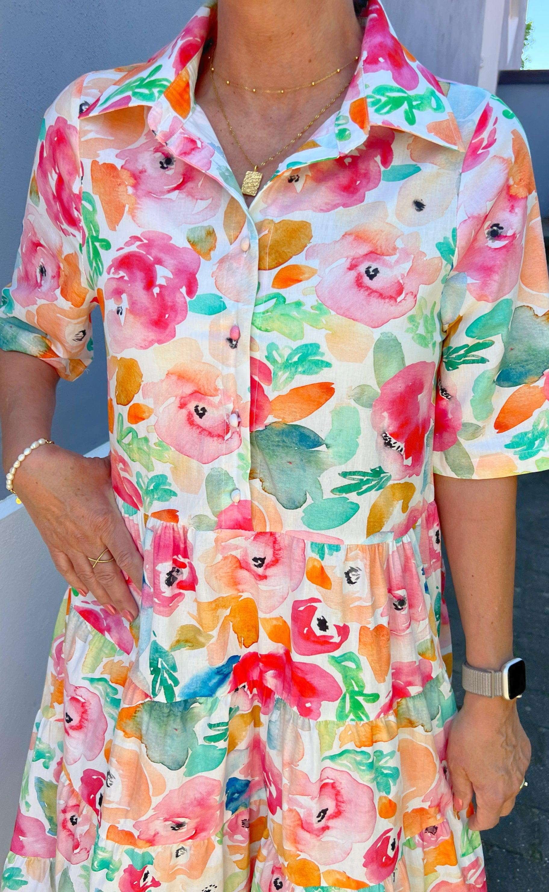 Say INA Copenhagen Kjole - Karla - Multi Flower