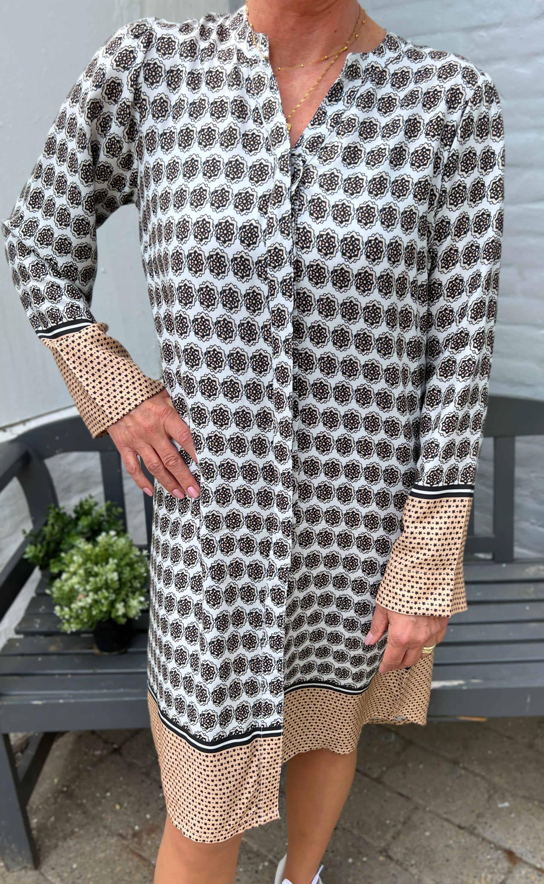 Say INA Copenhagen Kjole - Katia - Beige Print