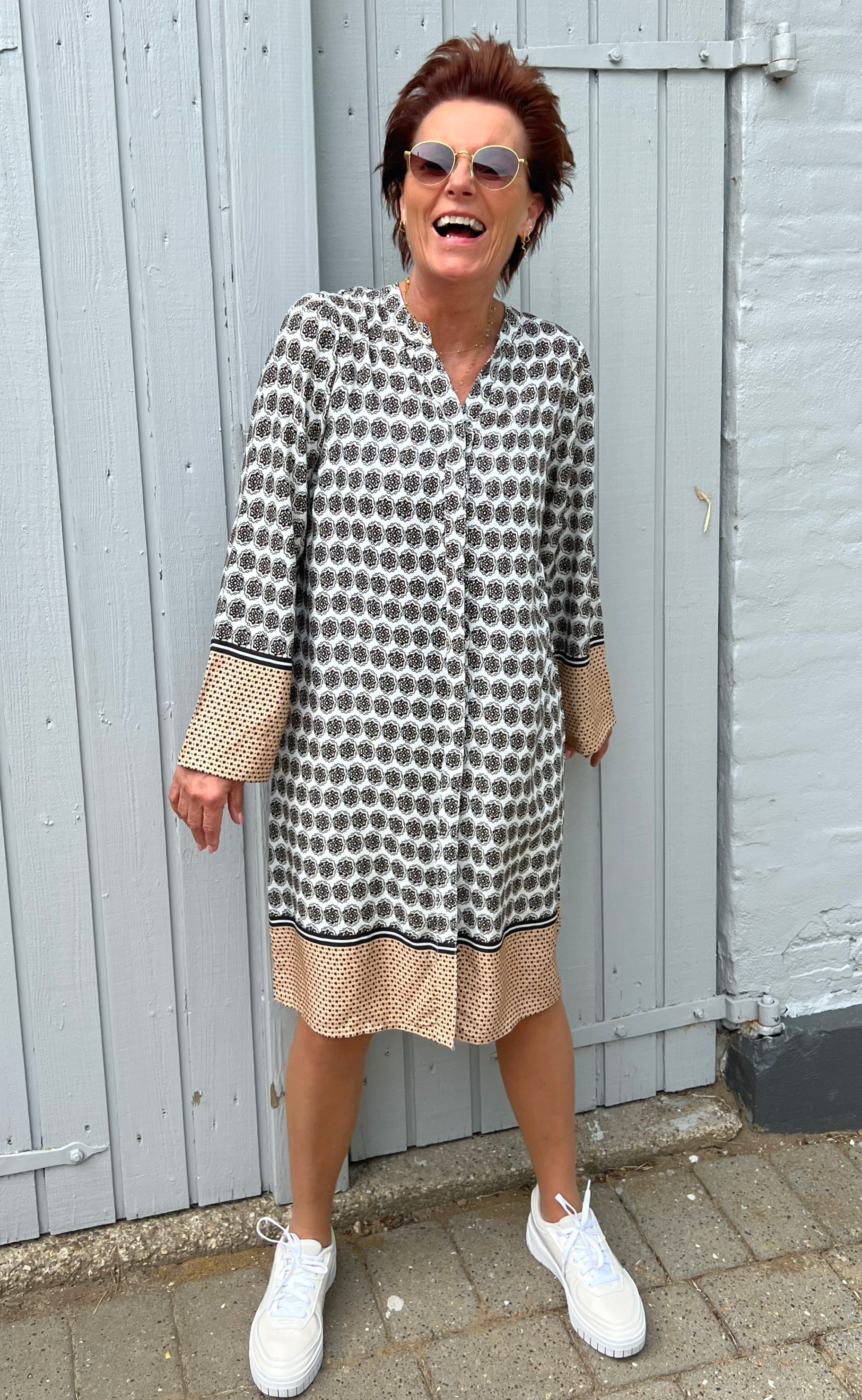 Say INA Copenhagen Kjole - Katia - Beige Print