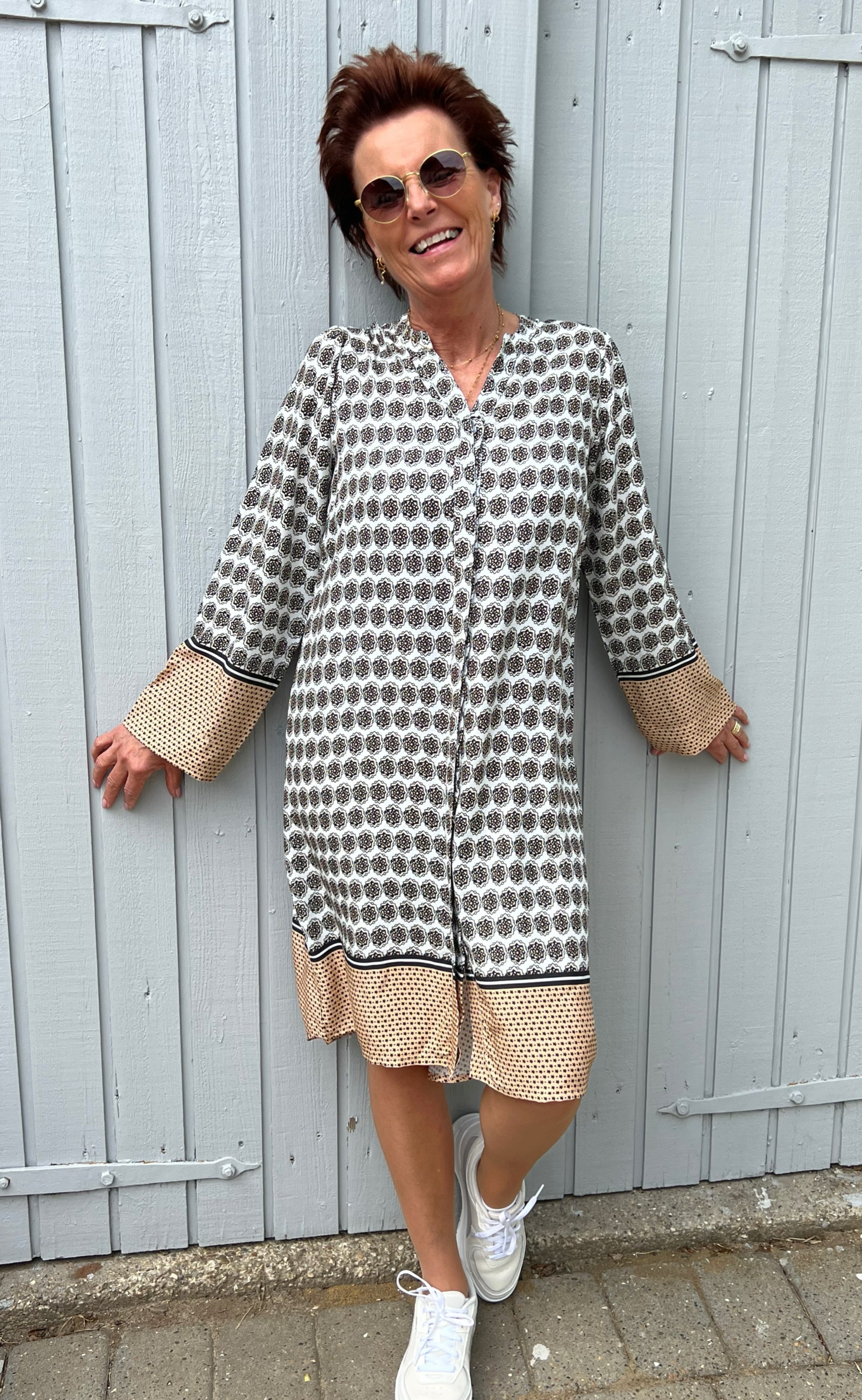 Say INA Copenhagen Kjole - Katia - Beige Print