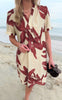 Say INA Copenhagen Kjole - Katiah - Off White W. Red Flowers