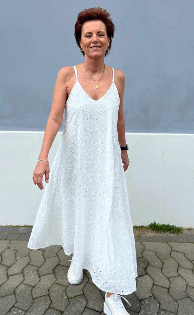 Say INA Copenhagen Kjole - Klara - White Broderi Anglaise