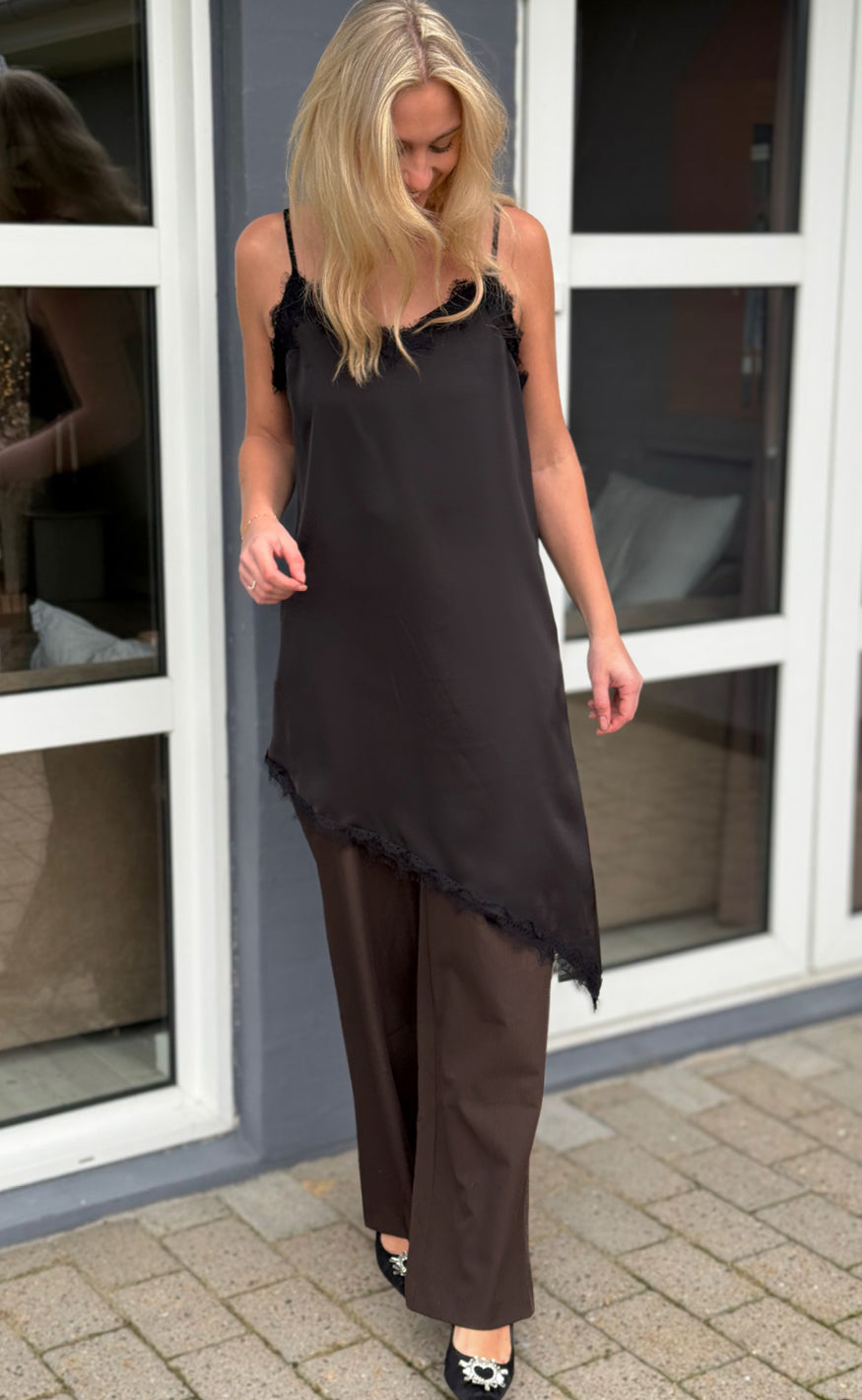 Say INA Copenhagen Kjole - Lavi Lace - Black Satin