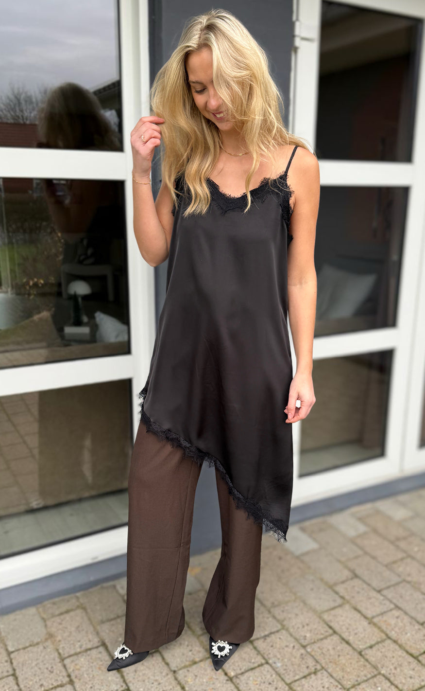 Say INA Copenhagen Kjole - Lavi Lace - Black Satin