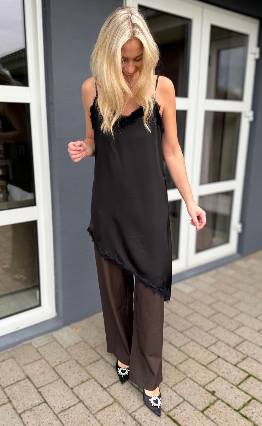 Say INA Copenhagen Kjole - Lavi Lace - Black Satin