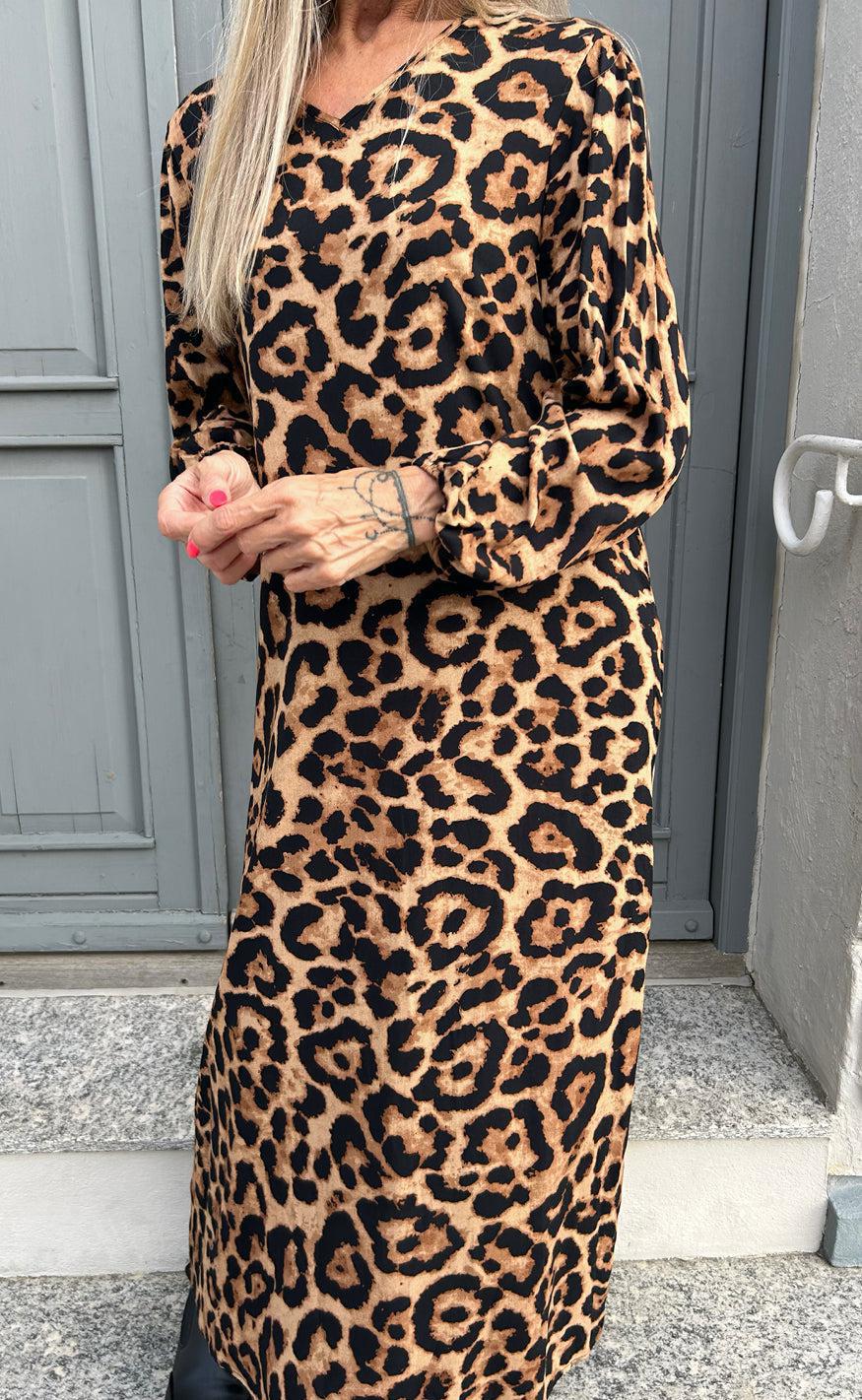 Say INA Copenhagen Kjole - Lia Poplin - Leopard