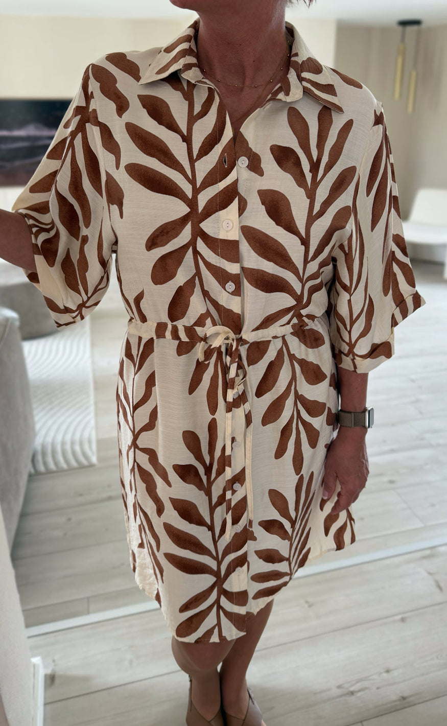 Say INA Copenhagen Kjole - Liana - Brown Leaf