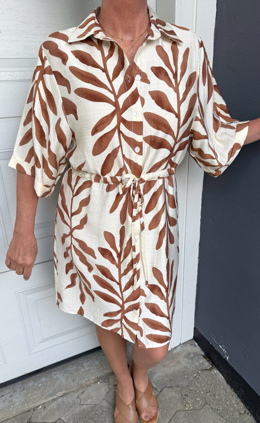 Say INA Copenhagen Kjole - Liana - Brown Leaf