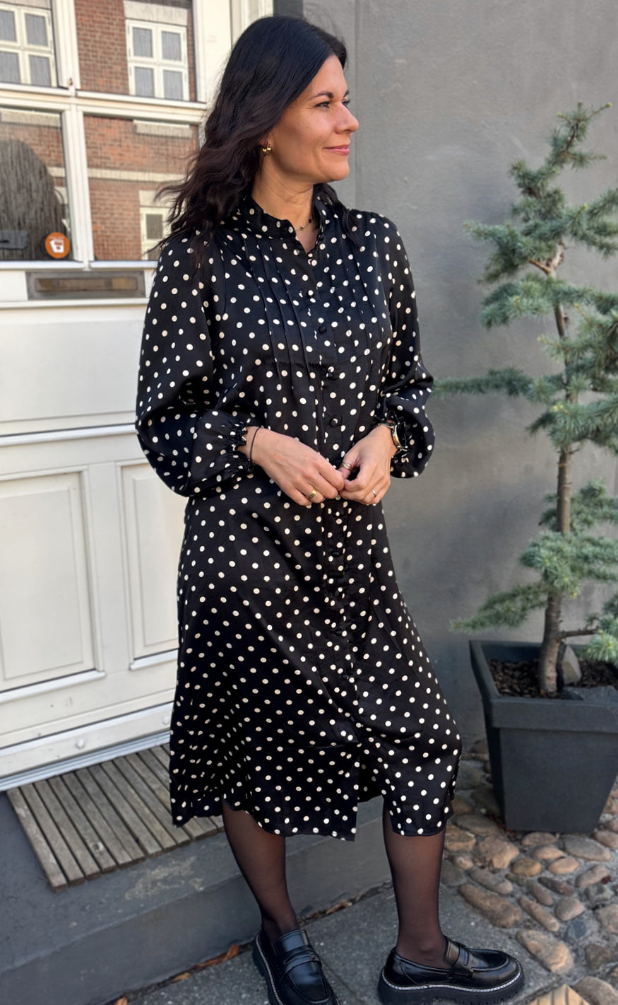 Say INA Copenhagen Kjole - Liara - Black W. White Dots