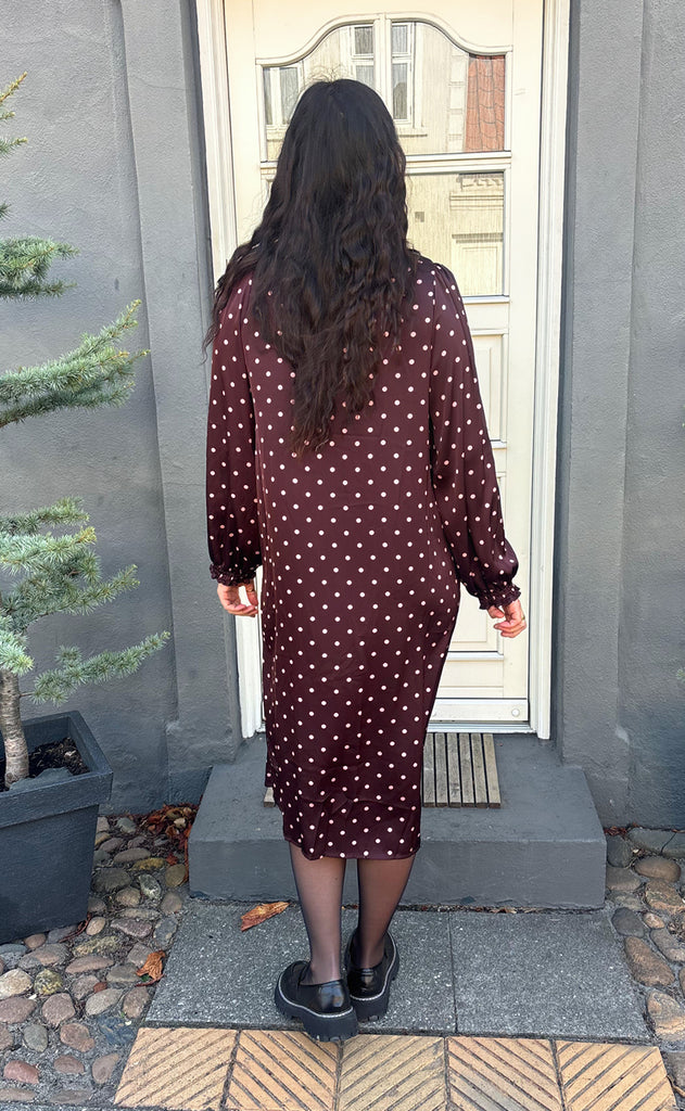 Say INA Copenhagen Kjole - Liara - Bordeaux W. Dots