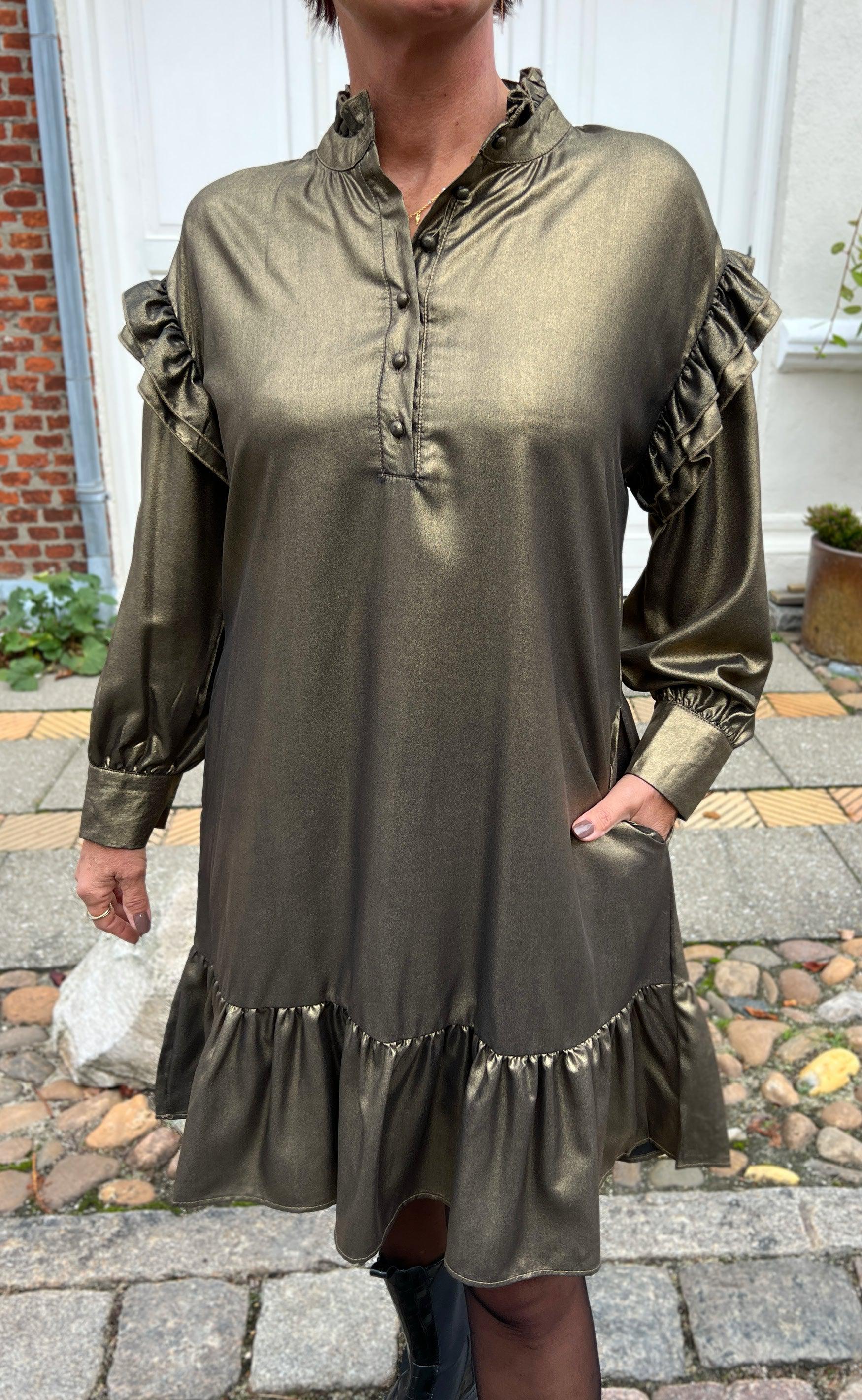 Say INA Copenhagen Kjole - Lisa - Black W. Gold Glitter