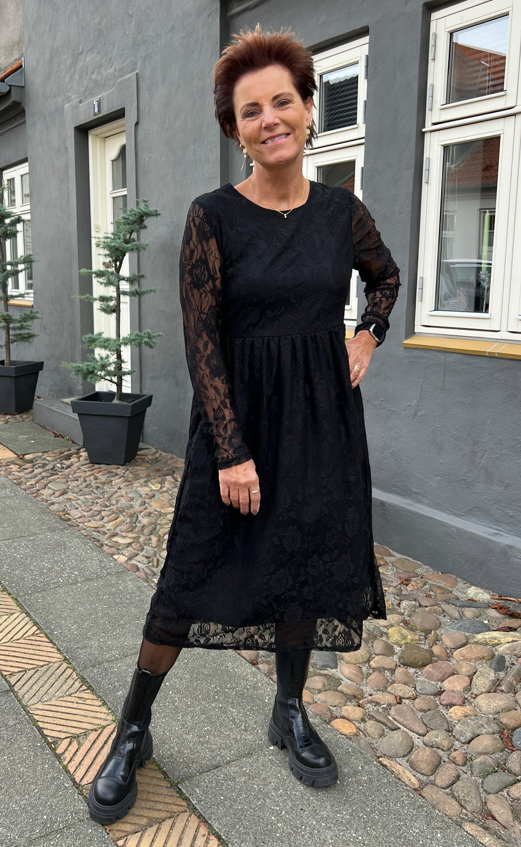 Say INA Copenhagen Kjole - Liva - Black Flower Lace