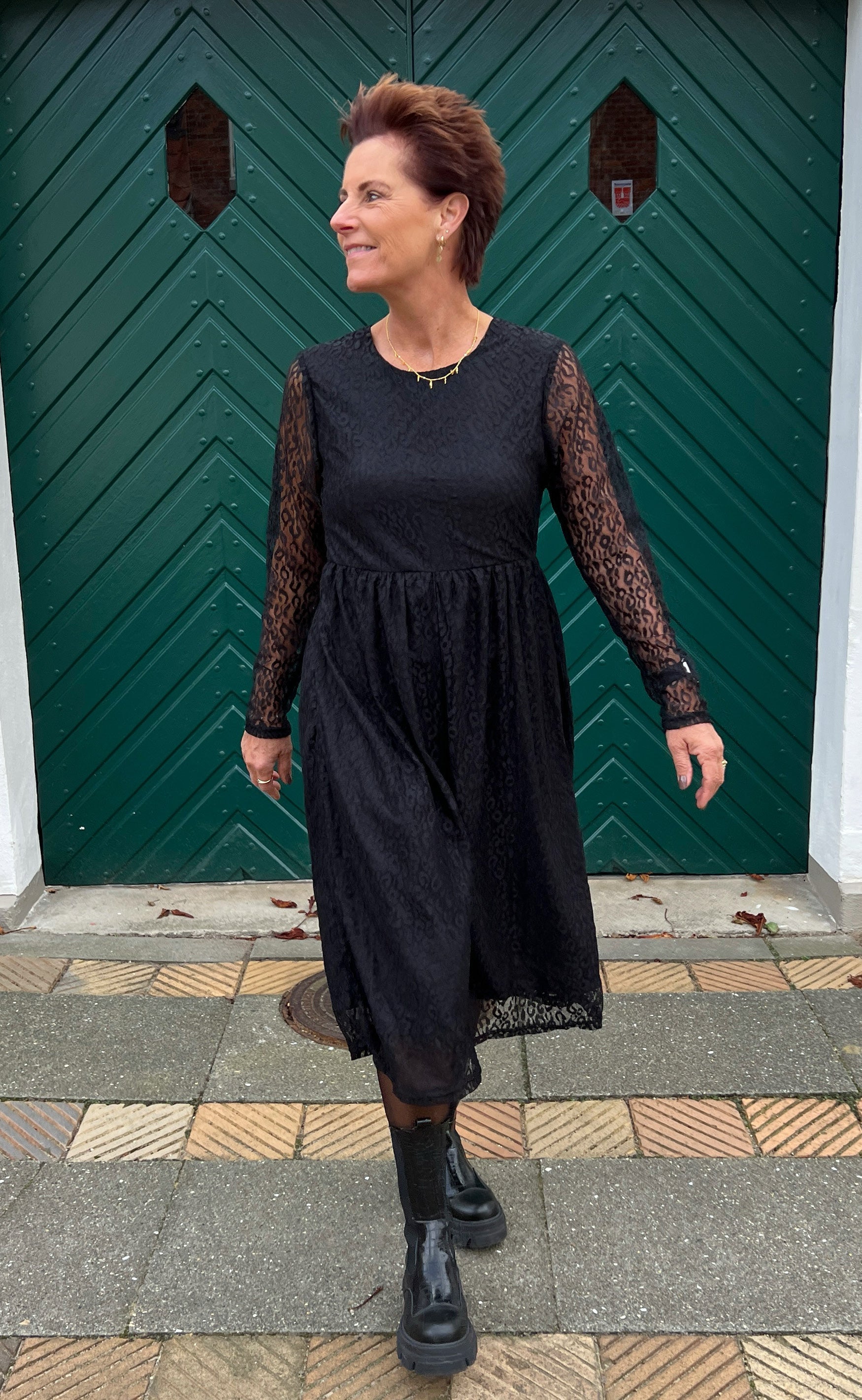 Say INA Copenhagen Kjole - Liva - Black Leopard Lace