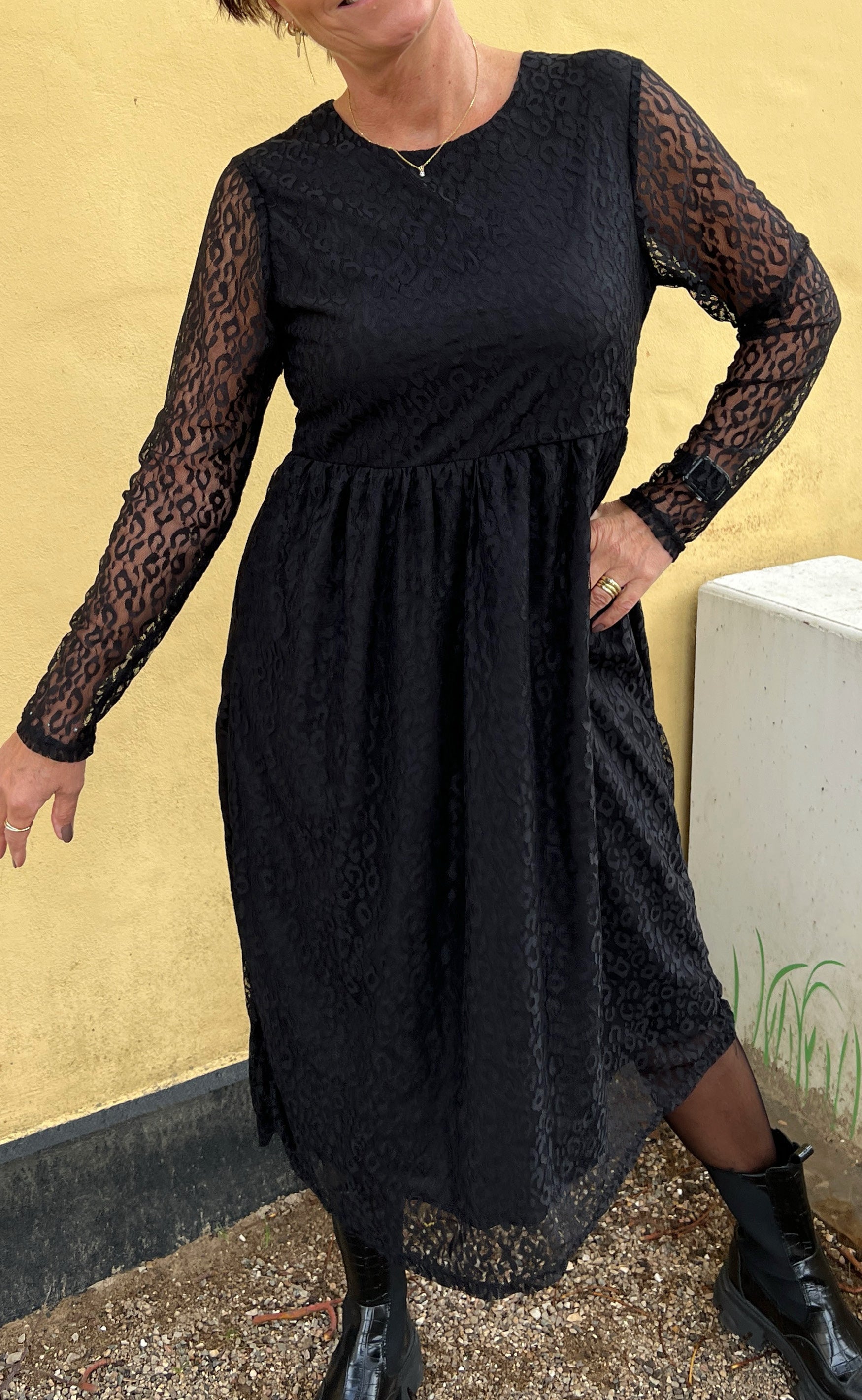 Say INA Copenhagen Kjole - Liva - Black Leopard Lace
