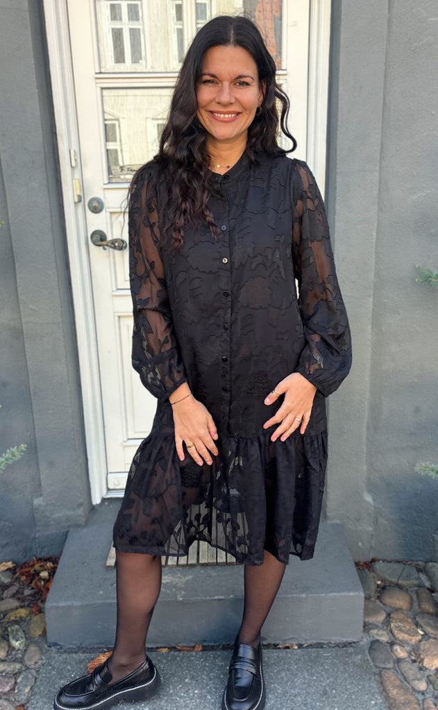 Say INA Copenhagen Kjole - Luna - Black Flower