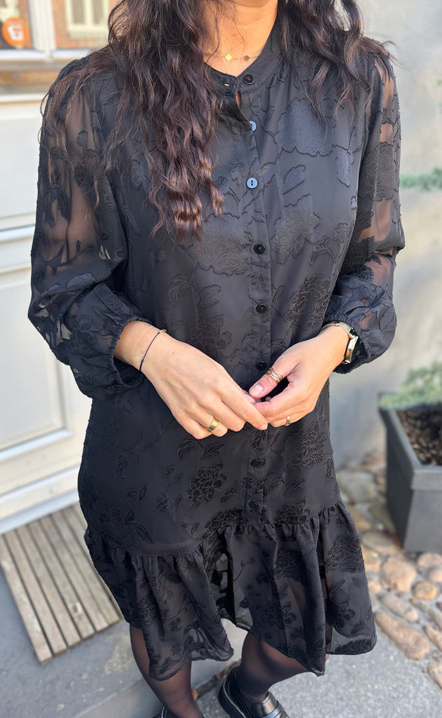 Say INA Copenhagen Kjole - Luna - Black Flower