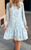 Say INA Copenhagen Kjole - Luna - Light Blue Flower