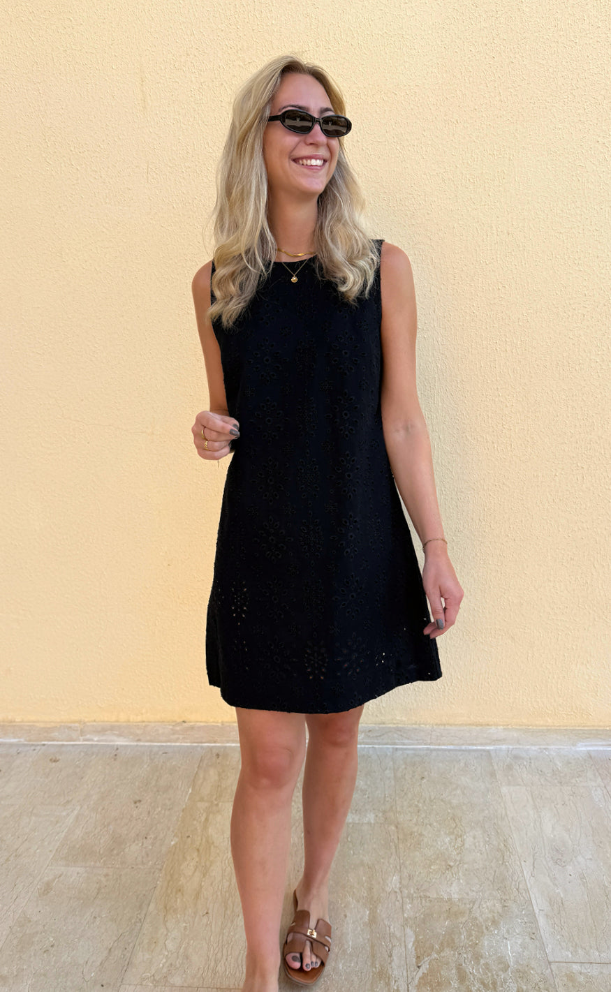 Say INA Copenhagen Kjole - Maja - Black Denim W. Embroidery