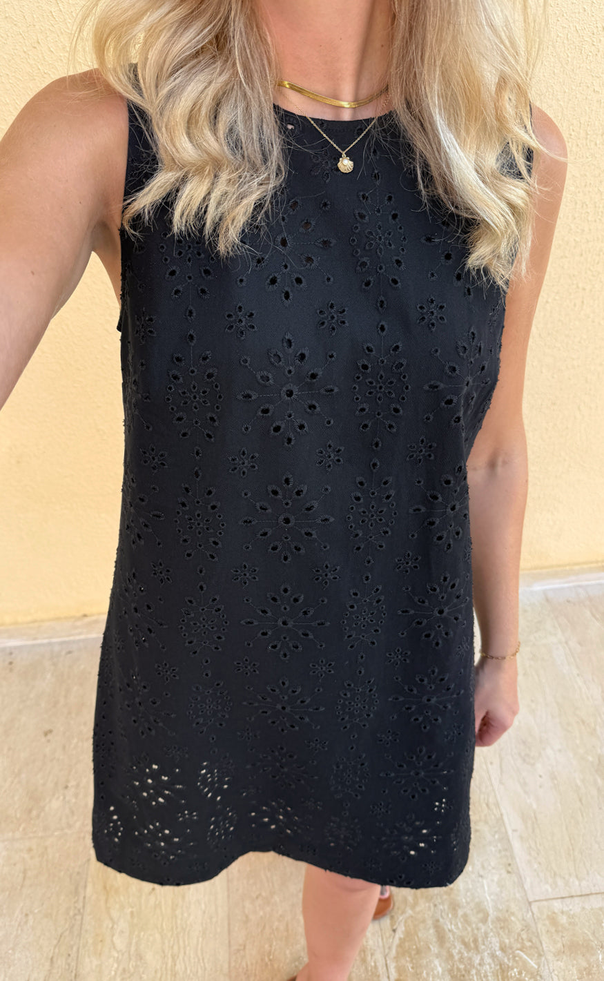 Say INA Copenhagen Kjole - Maja - Black Denim W. Embroidery