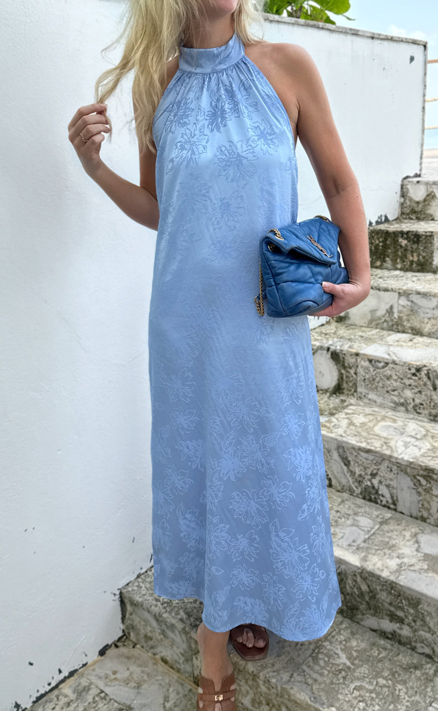 Say INA Copenhagen Kjole - Malina - Blue Flower