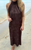 Say INA Copenhagen Kjole - Malina - Dark Brown Flower