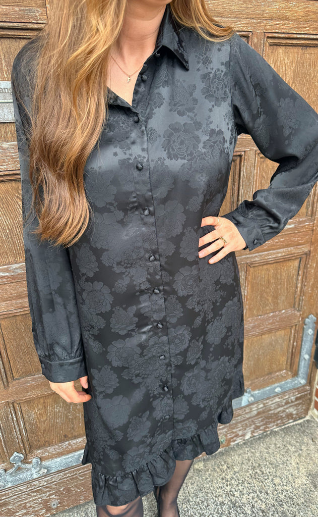 Say INA Copenhagen Kjole - Masha - Black Flowers