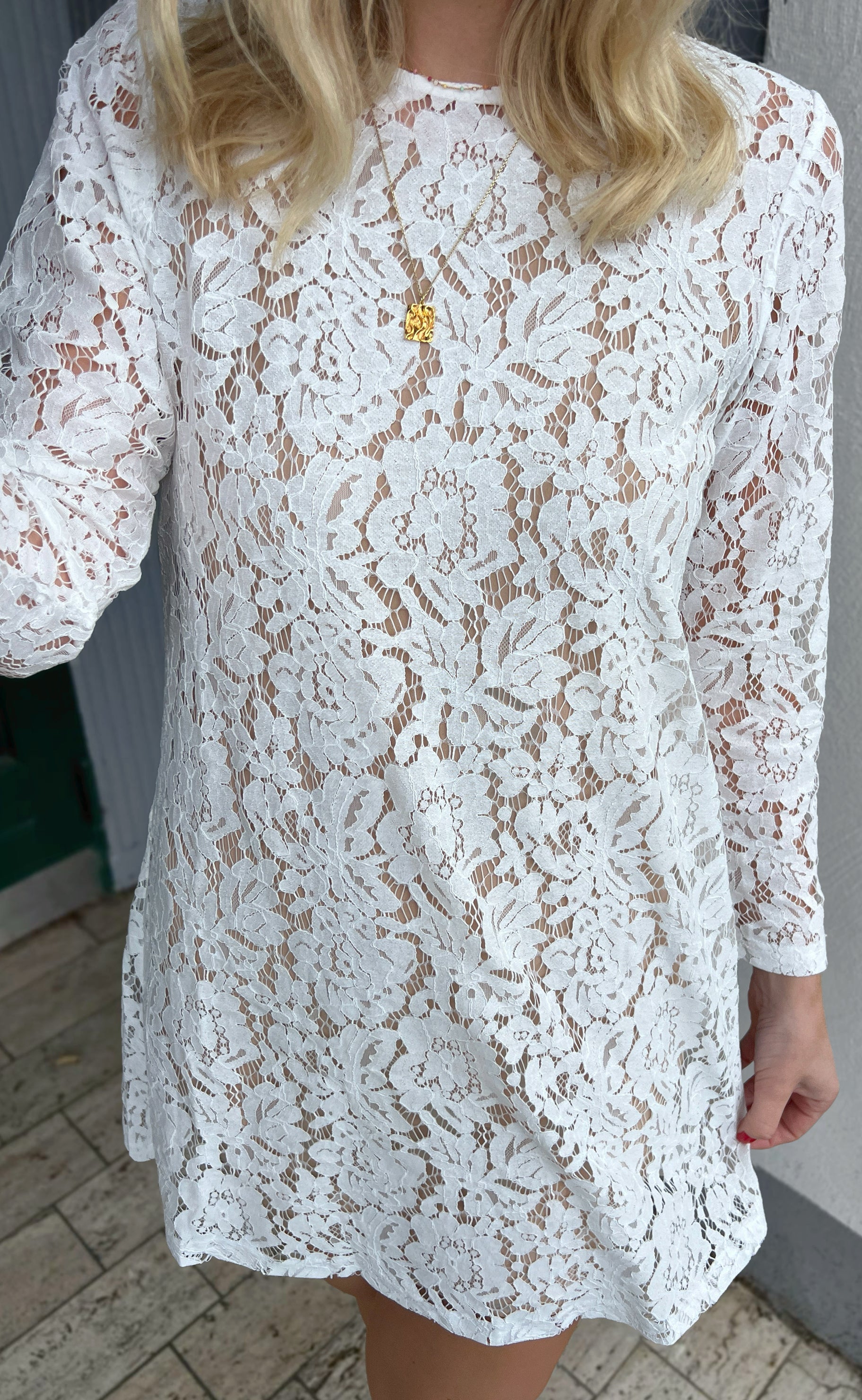 Say INA Copenhagen Kjole - Mette Lace - White