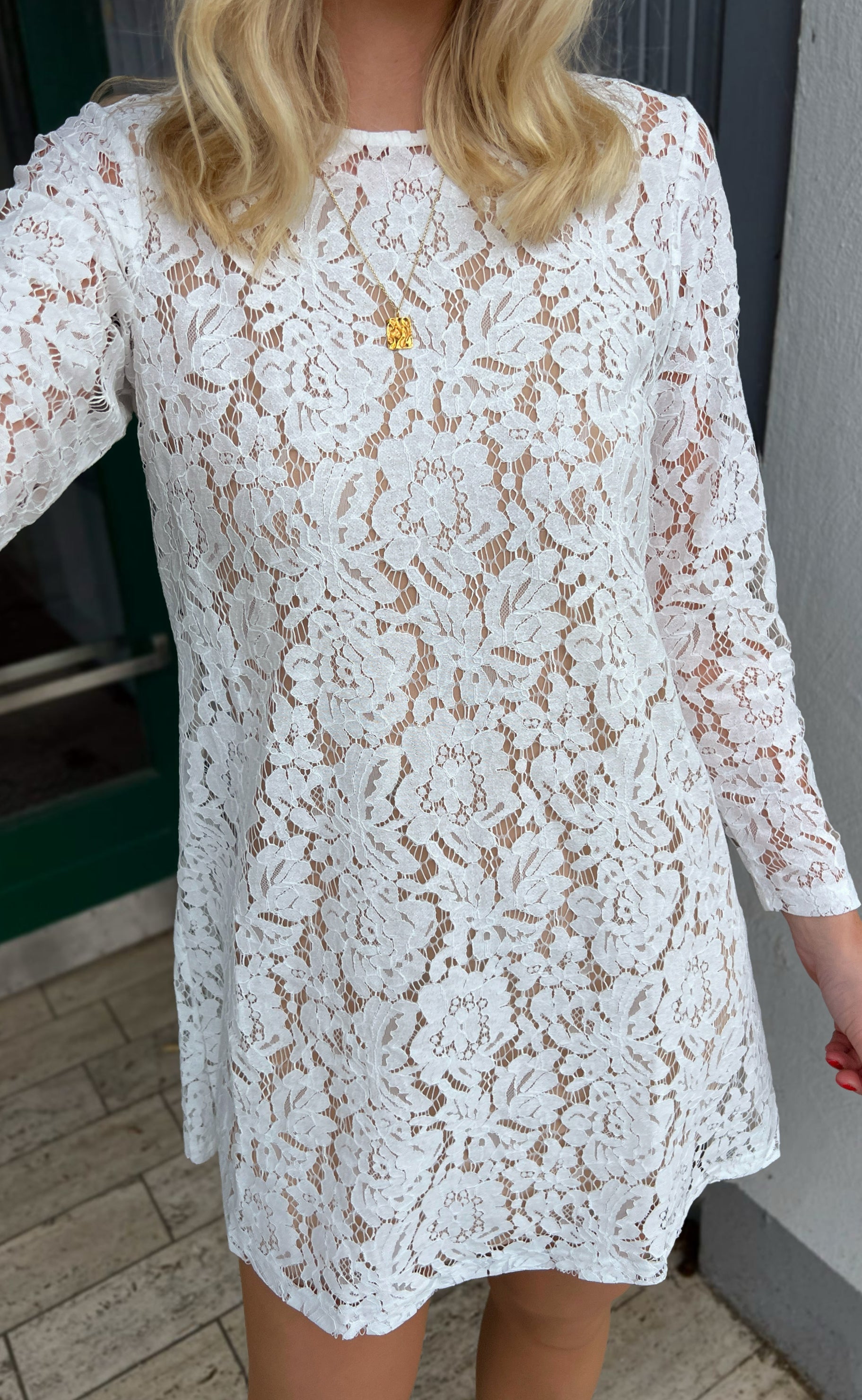 Say INA Copenhagen Kjole - Mette Lace - White
