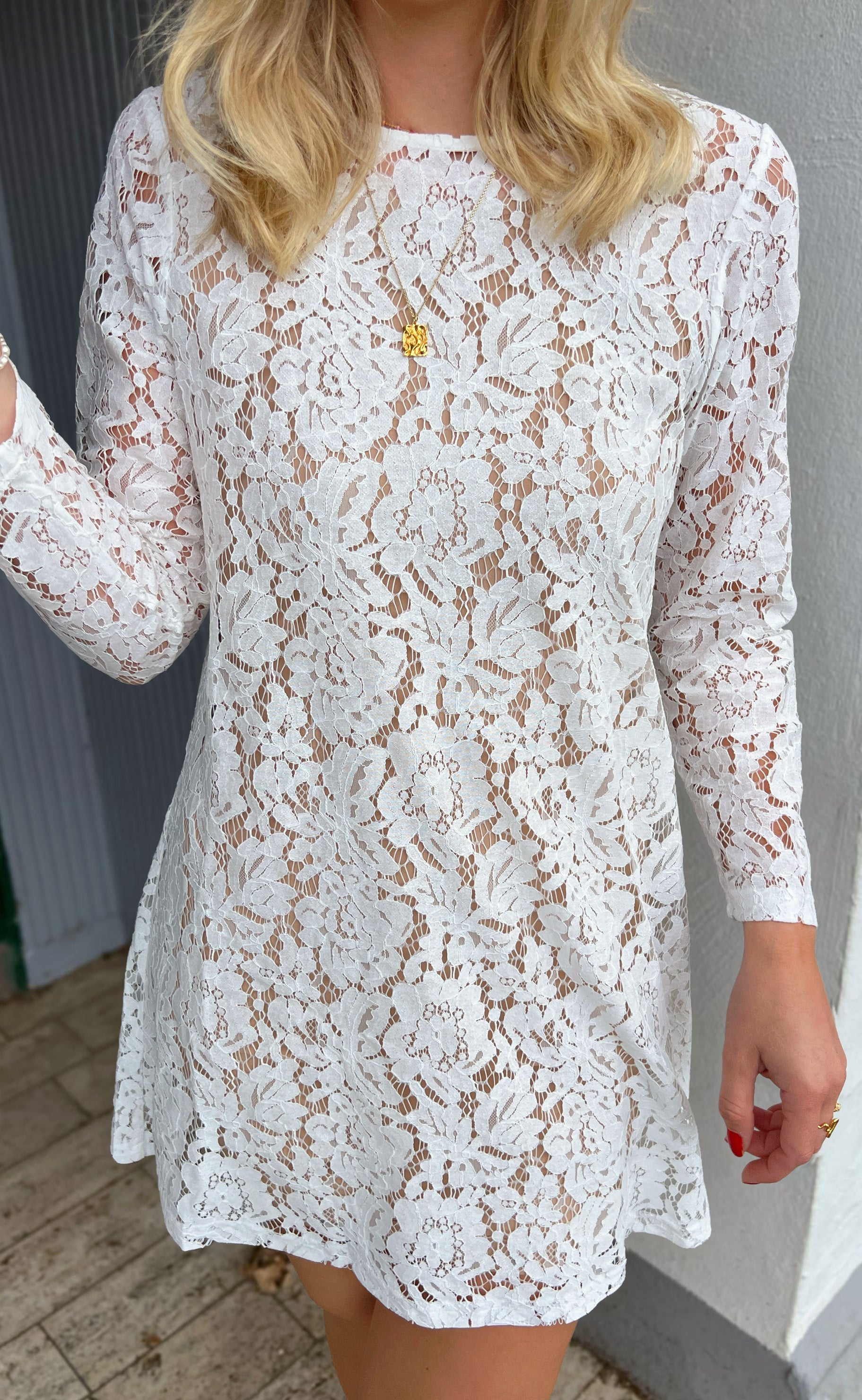Say INA Copenhagen Kjole - Mette Lace - White