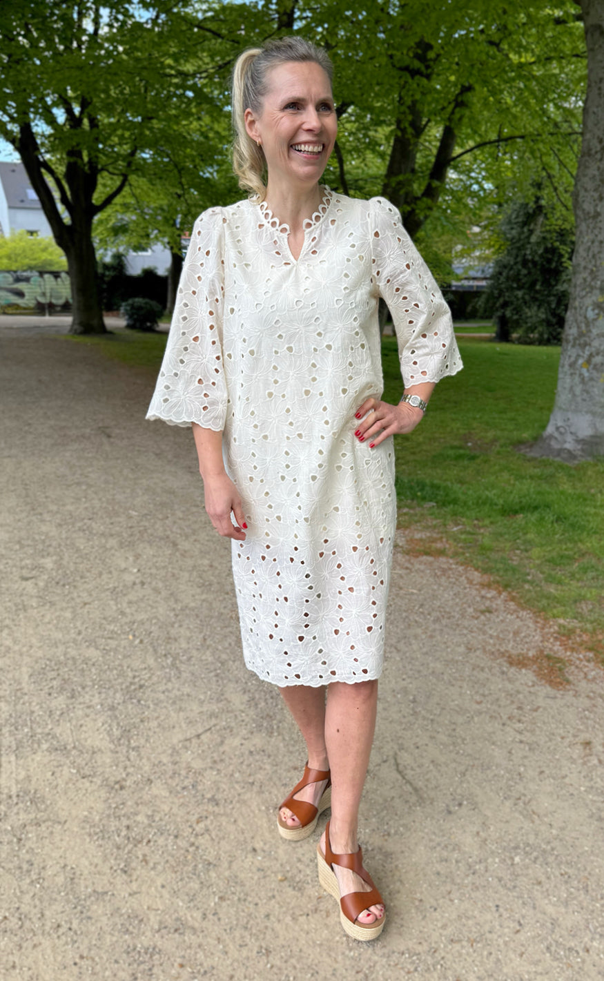 Say INA Copenhagen Kjole - Milla - Off White Lace