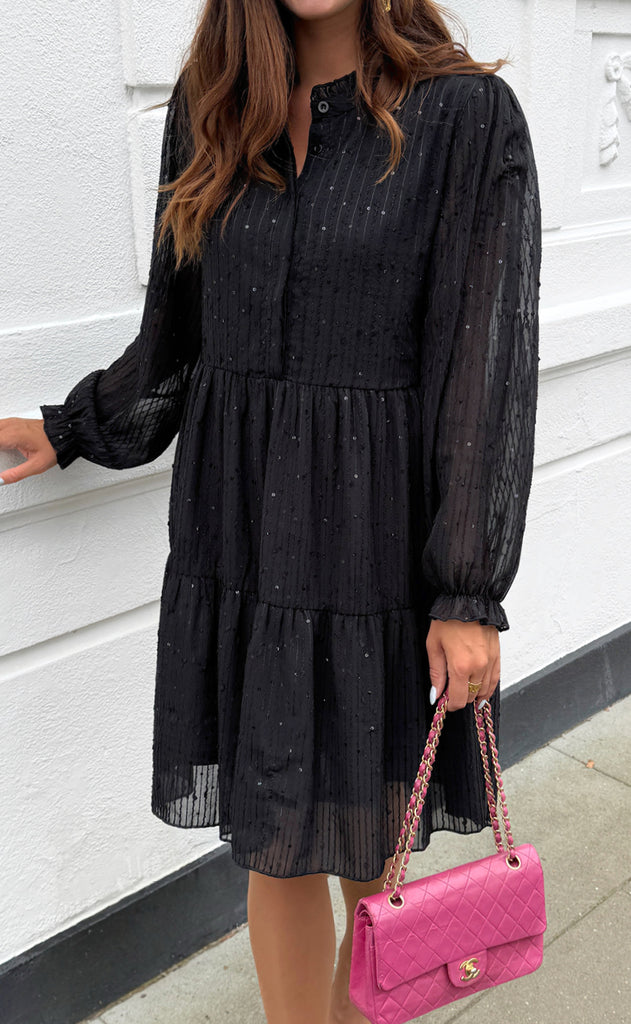 Say INA Copenhagen Kjole - Neia - Black Sequin