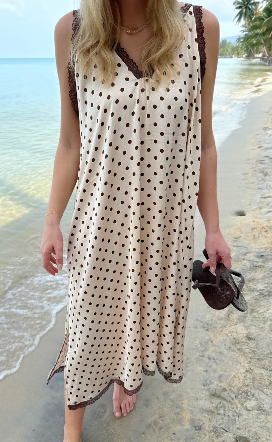 Say INA Copenhagen Kjole - Nellie Lace - Beige Dots