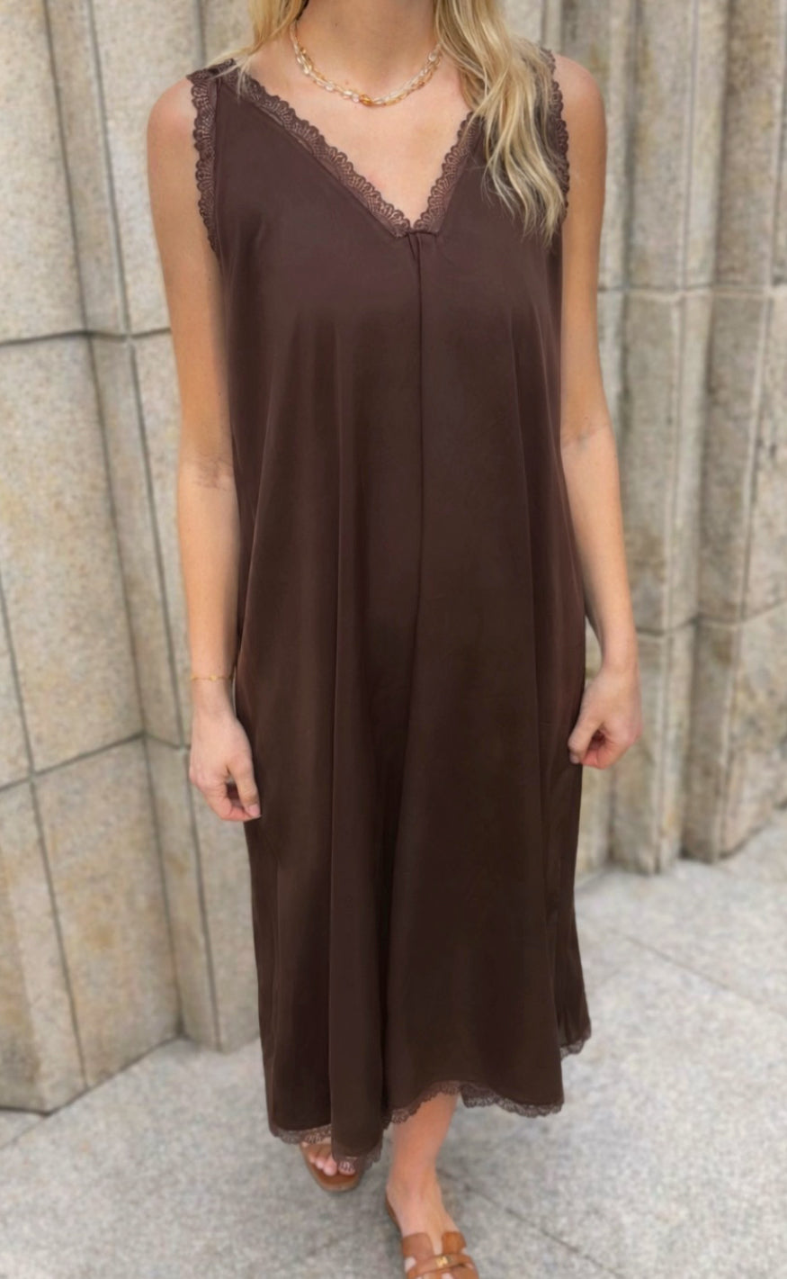 Say INA Copenhagen Kjole - Nellie Lace - Dark Brown